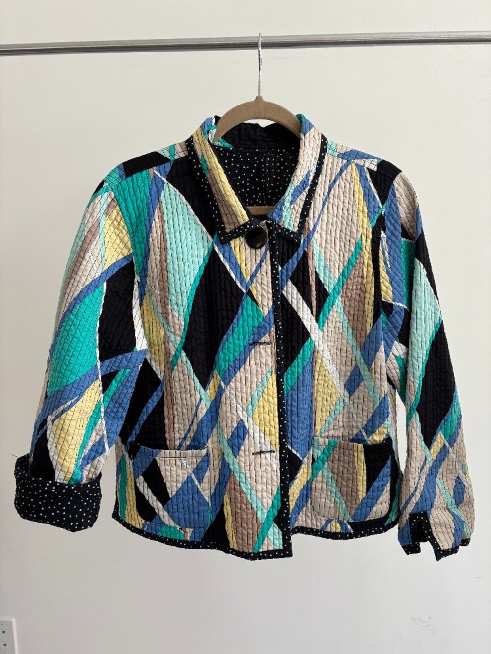 Vintage quilted reversible jacket